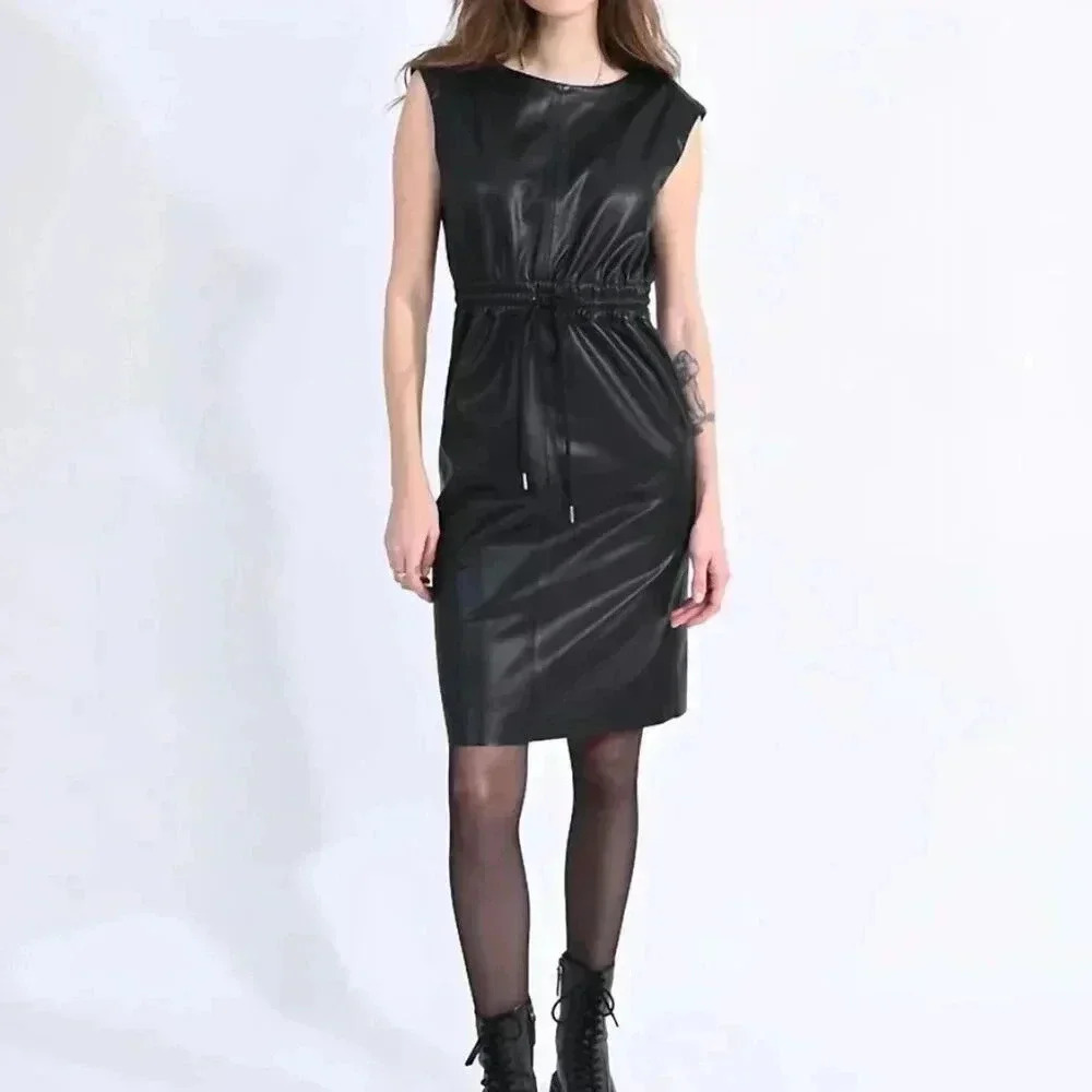 Molly Bracken open back leather dress Size M